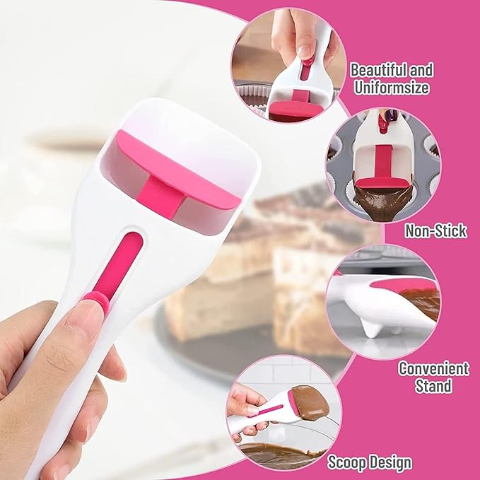 Cupcakes, Muffins Non-stick Batter Scoop Spatula