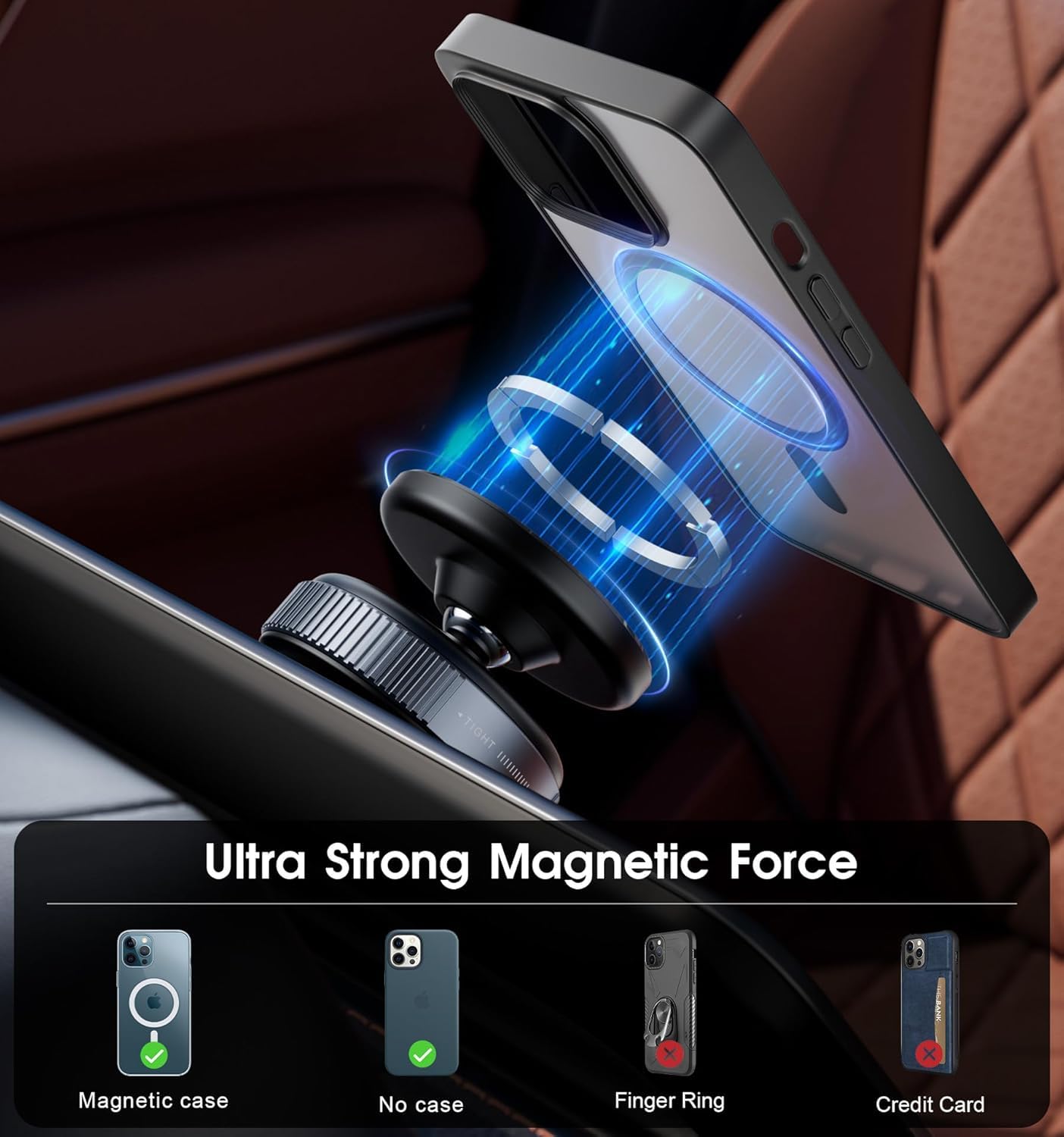 Magnetic Vacuum Suction Phone Holder