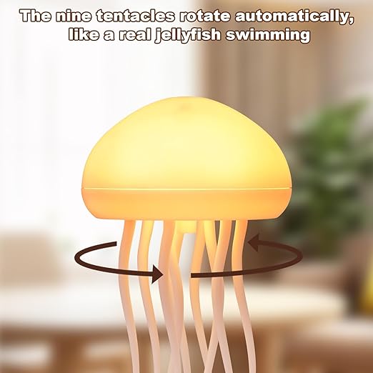 Jellyfish LED Night Lamp with Dancing Tentacles