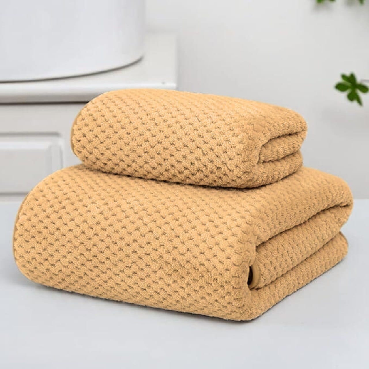 Japanese Style Super Soft Bath Towel 1 SMALL AND 1 BIG (PACK OF 2)