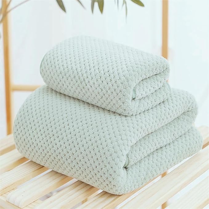 Japanese Style Super Soft Bath Towel 1 SMALL AND 1 BIG (PACK OF 2)
