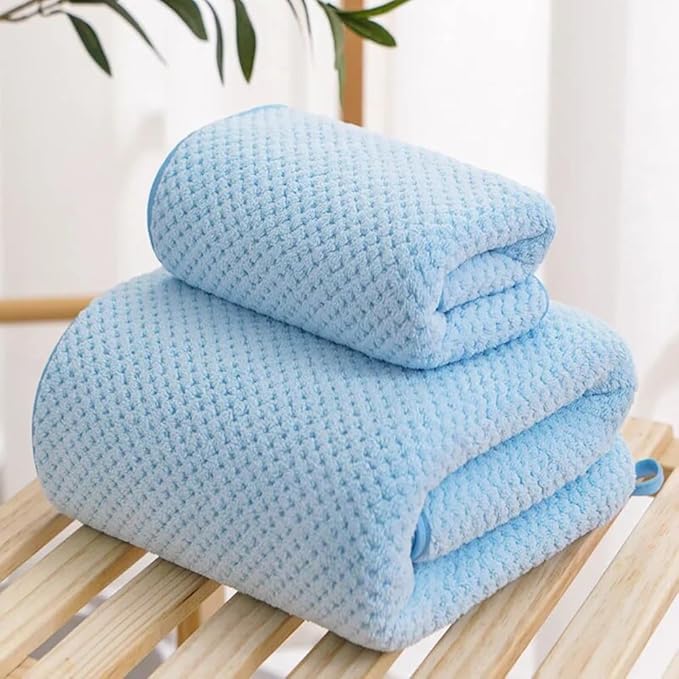 Japanese Style Super Soft Bath Towel 1 SMALL AND 1 BIG (PACK OF 2)