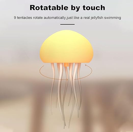 Jellyfish LED Night Lamp with Dancing Tentacles