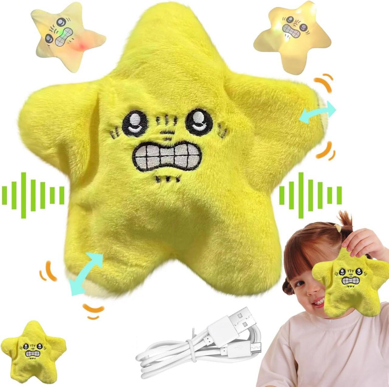 Rechargeable Angry Starfish Plush Stuffed Toy
