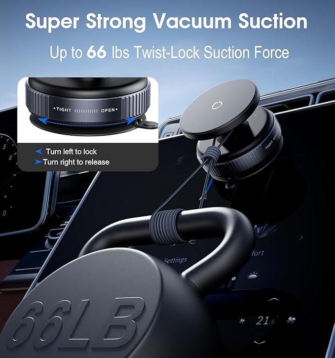 Magnetic Vacuum Suction Phone Holder