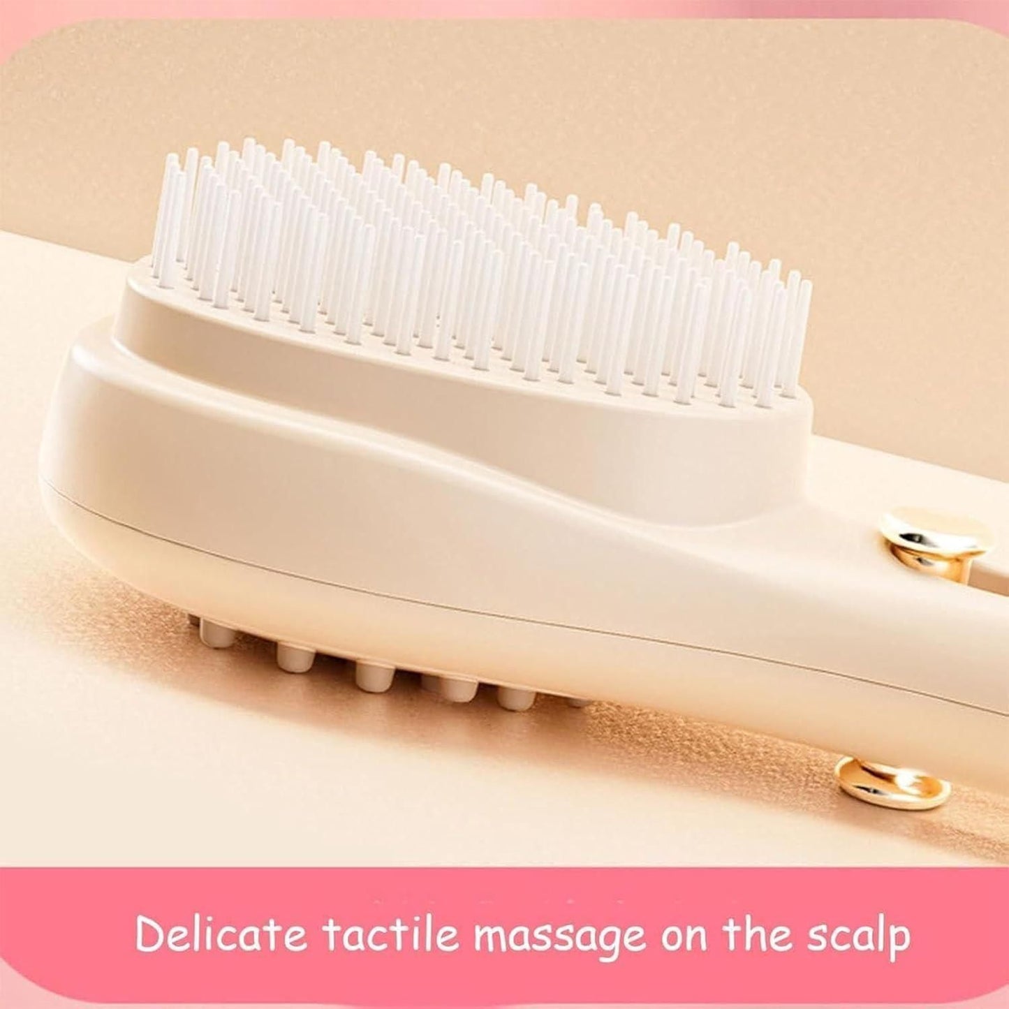 Retractable Hair Brush with Self-Cleaning Bristles