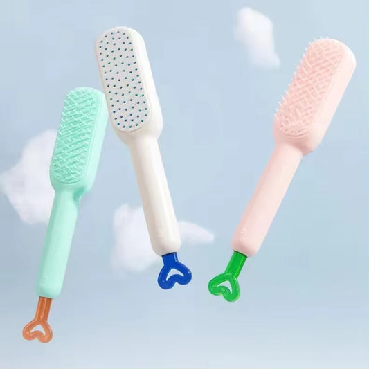 Easy Clean Retractable Hair Brush with Detangling 3D Air Cushion Self Cleaning Massage