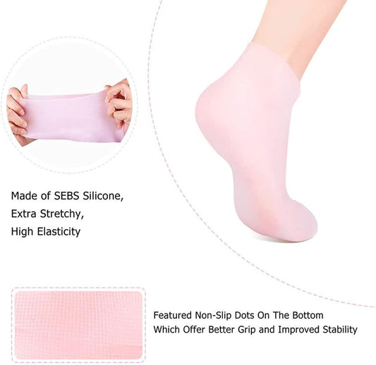 Silicone Moisturizing Gel Socks Set for dry Skin