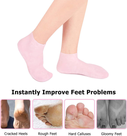 Silicone Moisturizing Gel Socks Set for dry Skin