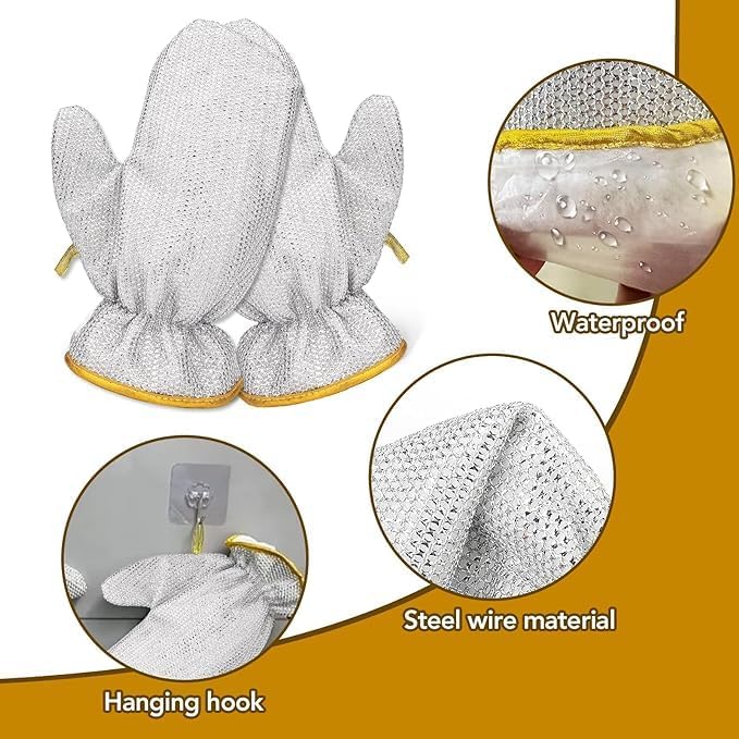 Wire Dishwashing Gloves 1 pair (2 pcs)