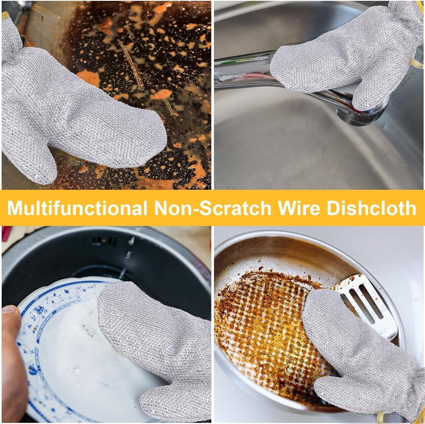 Wire Dishwashing Gloves 1 pair (2 pcs)